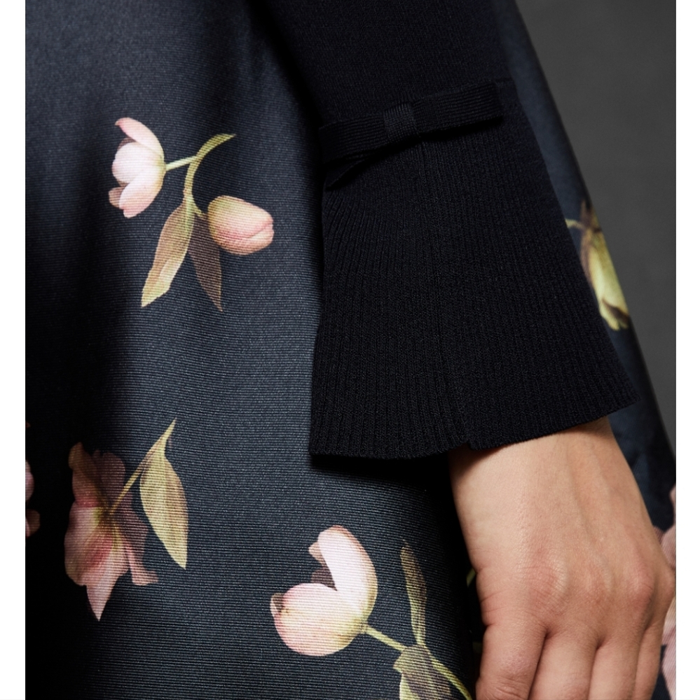 🍒NWT🍒 TED BAKER NAVY FIT & FLARE DRESS - Picture 10 of 14